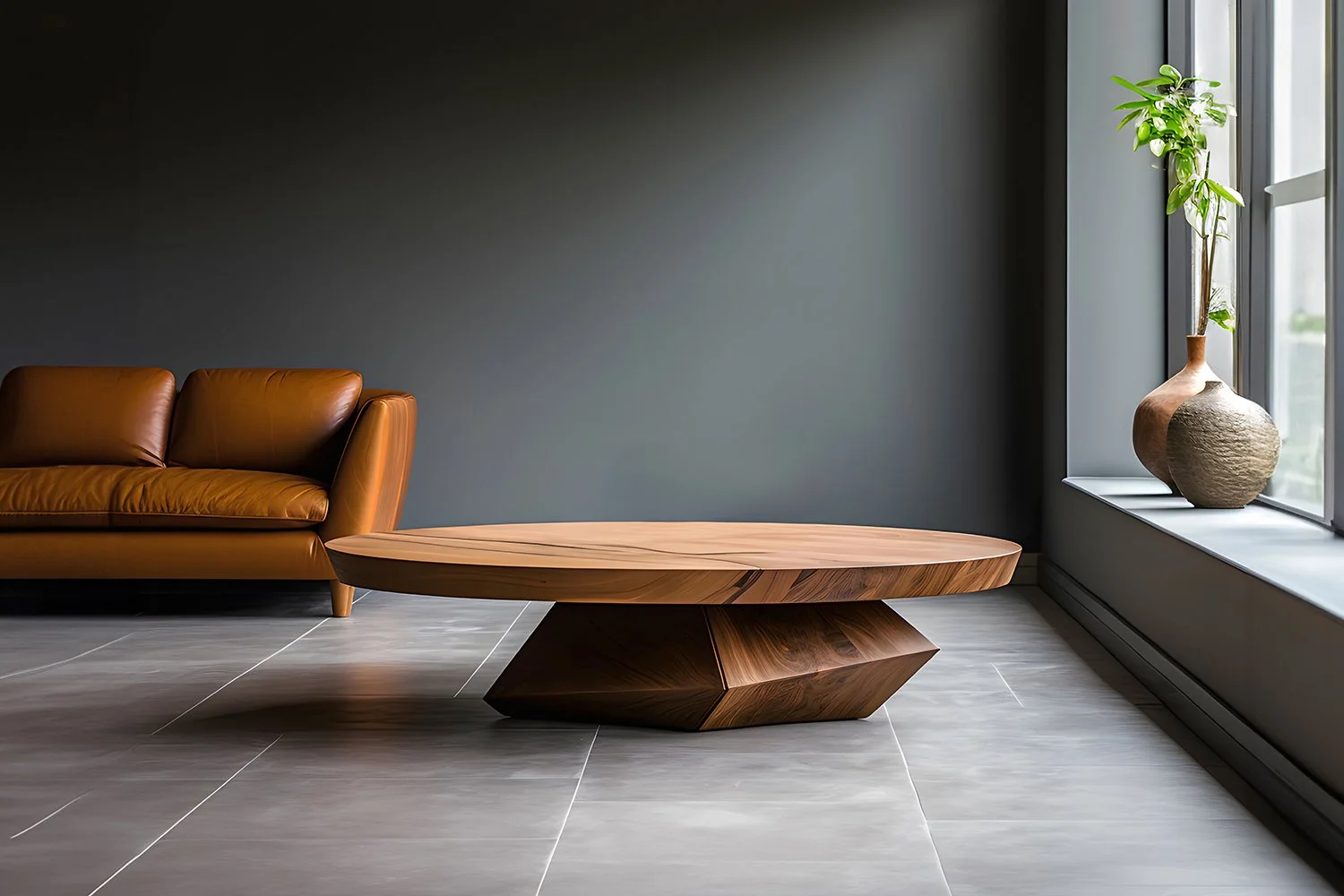 Sculptural Coffee Table Made of Solid Wood, Center Table Solace